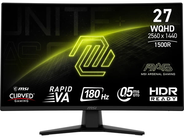 274CQF - MSI 27" 180 Hz Rapid VA QHD Gaming Monitor Adaptive Sync 2560 x 1440