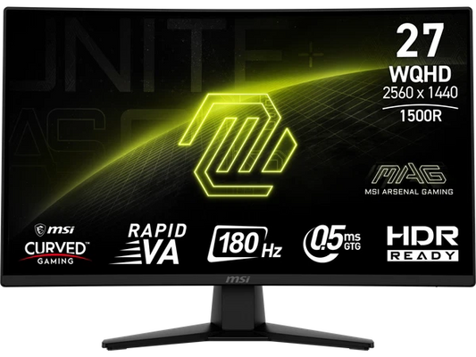 274CQF - MSI 27" 180 Hz Rapid VA QHD Gaming Monitor Adaptive Sync 2560 x 1440
