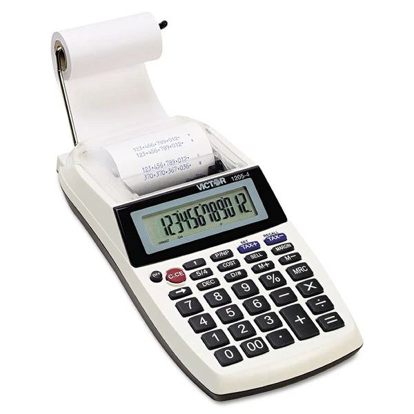 VCT1205-4 - Victor 1205-4 Palm/Desktop One-Color Printing Calculator 2 Lines/Sec