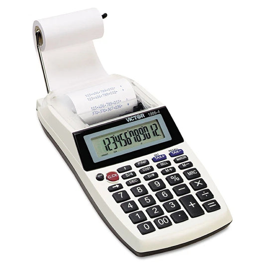 VCT1205-4 - Victor 1205-4 Palm/Desktop One-Color Printing Calculator 2 Lines/Sec