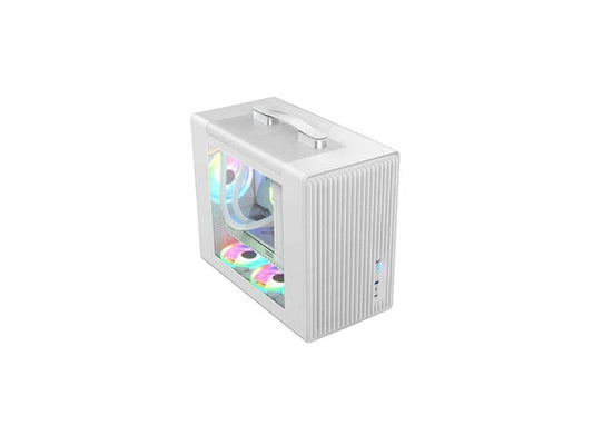 BG30149 - Bgears White Micro ATX Cases ABS + Mesh USB3.0 + Type C + Mic HD Audio