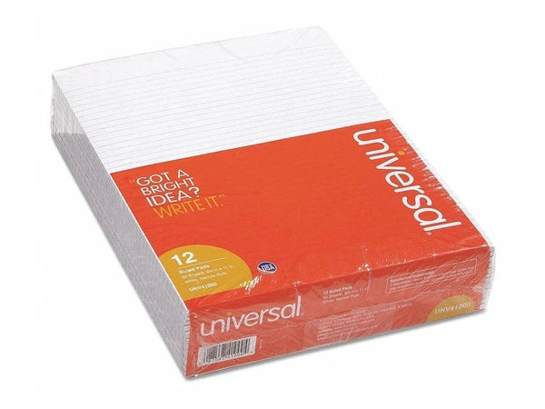 UNV41000 - Universal Writing Pad 8-1/2 x 11 In PK12