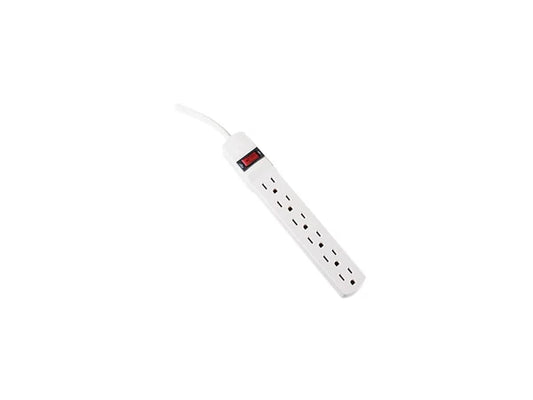 73306OUTLETS6 - Innovera Six-Outlet Power Strip 6-Foot Cord 1-15/16 x 10-3/16 x 1-3/16 Ivory