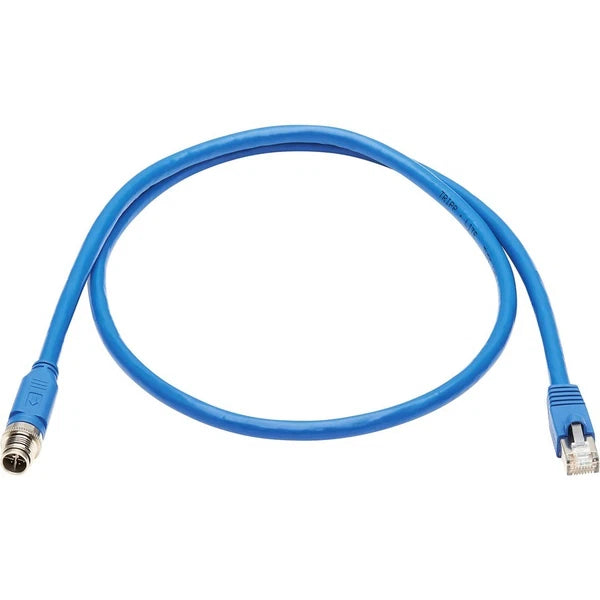 NM126A201MBL - Eaton M12 X-Code Cat6a 10G F/UTP CMR-LP Shielded Ethernet Cable