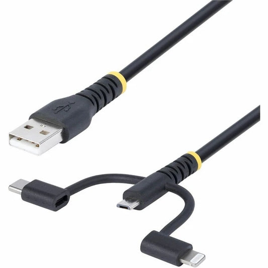 RLTCUB1MBK - StarTech 3.3ft Rugged USB Multi Charging Cable