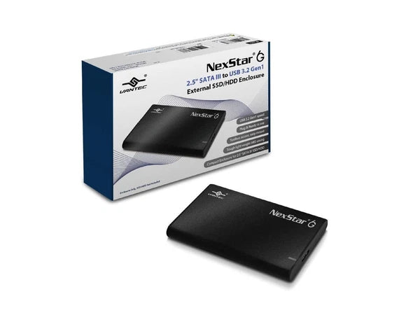 NST-268S3-BK - Vantec NexStar 6G 2.5” SATA III to USB 3.2 Gen1 External SSD/HDD Enclosure NST-2