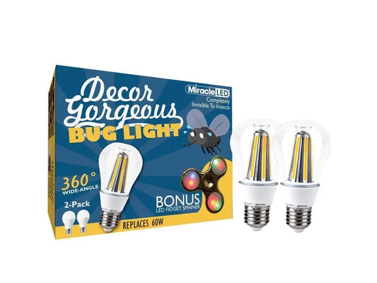 604372 - Miracle Corp MIRACLE LED LED BUG LIGHT MAX 2PK OUTDOOR BULB