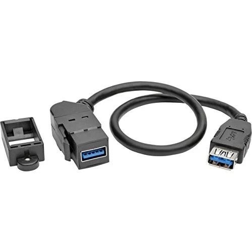 U325-001-KPA-BK - Tripp Lite USB 3.0 Keystone Panel Mount Coupler Cable