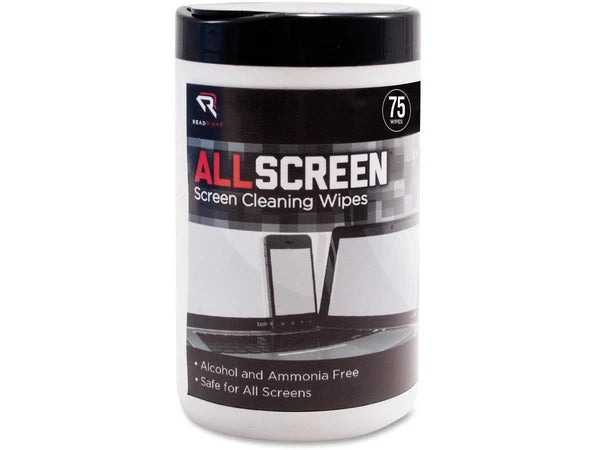 REARR15045 - Read Right AllScreen Screen Cleaning Wipes 6" X 6" White 75/tub