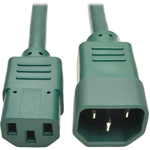 P004-003-AGN - Tripp Lite 3ft Computer Power Extension Cord 10A 18 AWG C14 to C13 Green 3'