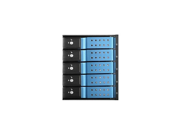 BPN-DE350HD-BLUE - iStarUSA Trayless 3 x 5.25" to 5 x 3.5" 12Gb/s HDD Hot-swap Rack