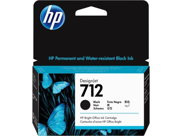 3ED70A - HP 712 38ml Black DesignJet Ink Cartridge