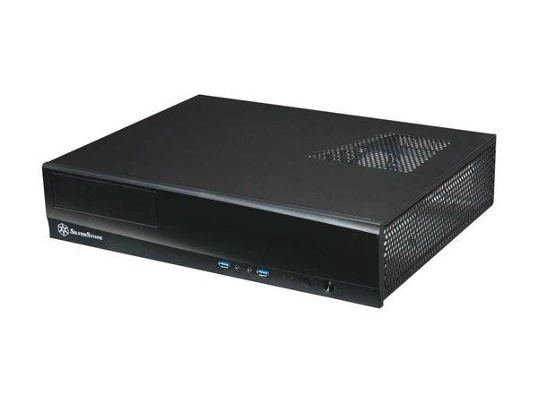 ML03B - SilverStone Black Aluminum skin reinforced plastic front panel 0.8mm SECC body