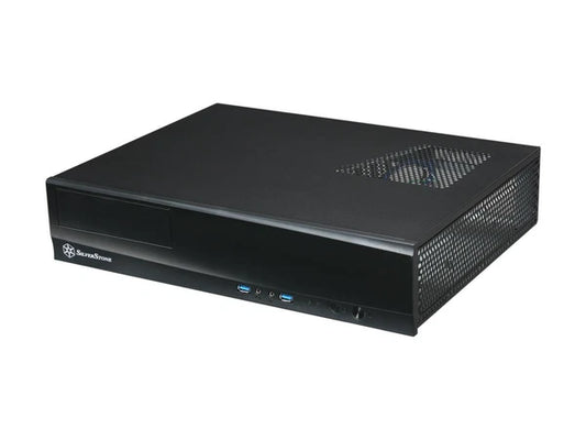 ML03B - SilverStone Black Aluminum skin reinforced plastic front panel 0.8mm SECC body