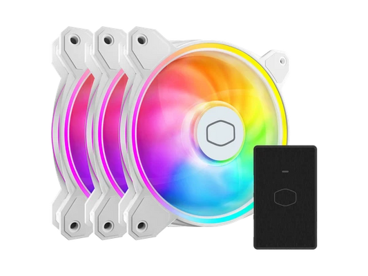 MFL-B2DW-213P2-R2 - Cooler Master MasterFan MF120 Halo² White 3in1 PC Case Liquid Cooler Air Cooler