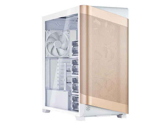 CS-SEA2Y-GWG - SilverStone SETA A2 Gold White Steel Plastic Tempered Glass ATX Mid Tower Co