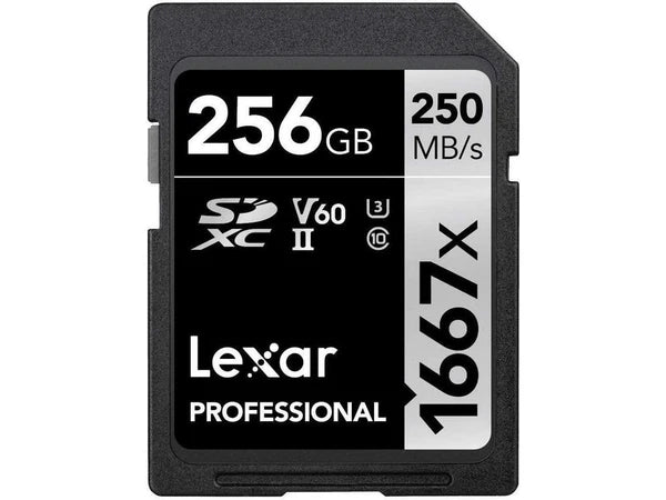LSD256CBNA1667 - Lexar 1667x 256GB SDXC UHS-II/U3 Card