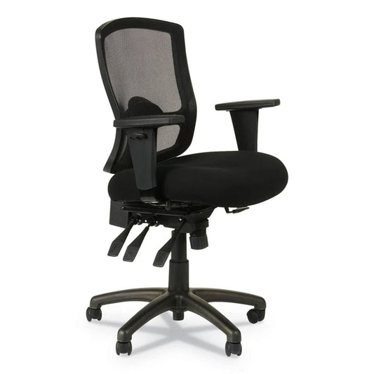 ALEET4017 - Alera Etros Series Mesh Mid-Back Petite Multifunction Chair Cap. Black