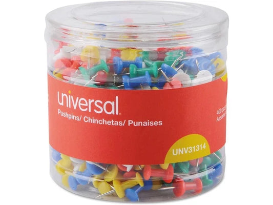 UNV31314 - Universal Colored Push Pins Plastic 3/8"
