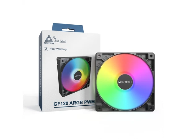 RX120-3IN1B - Montech RX 120MMPWM Reverse FanSilent PerformanceHigh Speed 1600PWMH