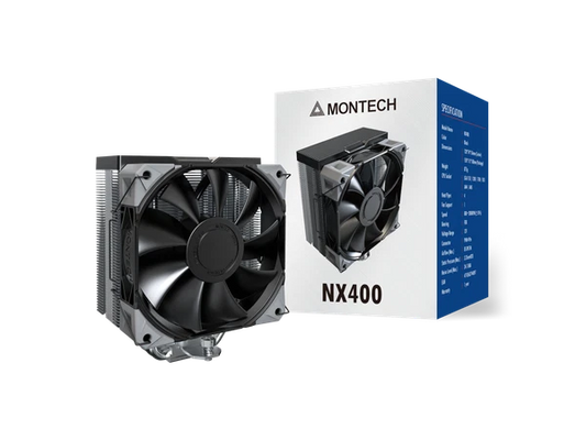 NX400 - Montech CPU Air Cooler Single Tower 4 Heat Pipes 52-fin Heat