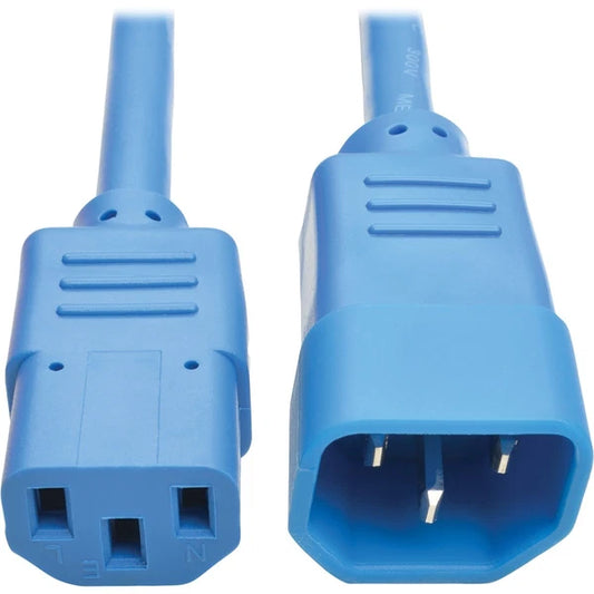P005-003-ABL - Tripp Lite 3ft Heavy Duty Power Extension Cord 15A 14 AWG C14 C13 Blue 3'