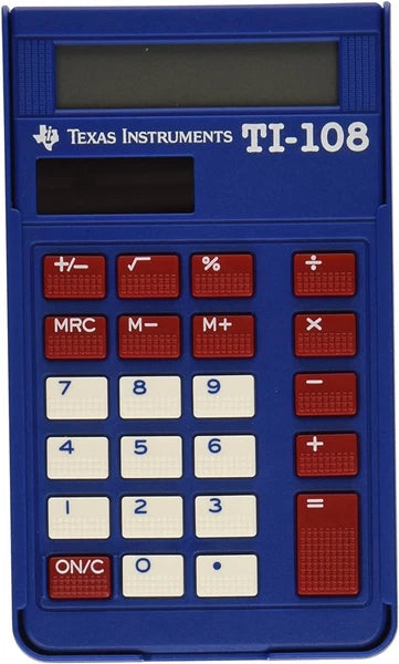 108BKD - Texas Instruments TI-108 Simple Calculator 10 Class Set