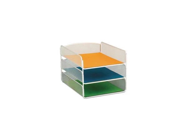 3271WH - Safco Onyx Letter Tray3 Compartment3 Tier8" Height x 9.3" Width x