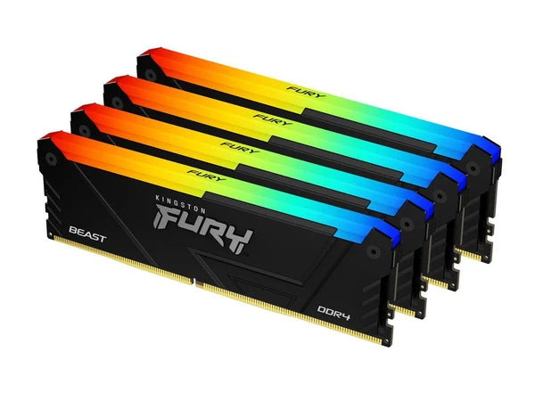 KF432C16BB2AK4/32 - Kingston FURY Beast 32GB 4 x 8GB 288-Pin PC RAM DDR4 3200 PC4 25600 Desktop