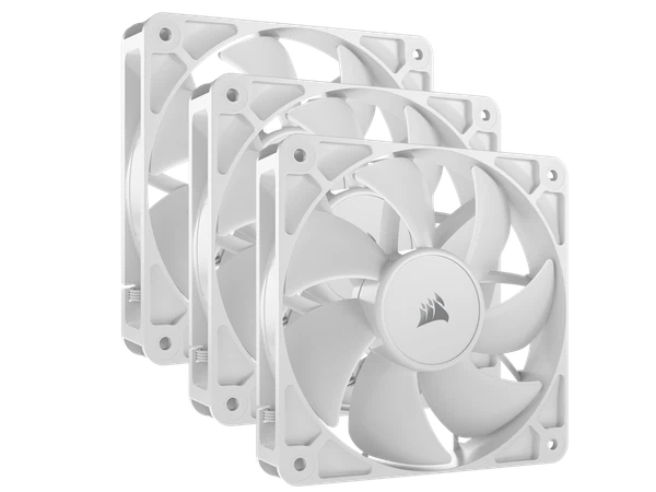 CO-9050193-WW - Corsair RS120 PWM 120mm Fans Triple WhiteSimplified ControlDaisy-Ch