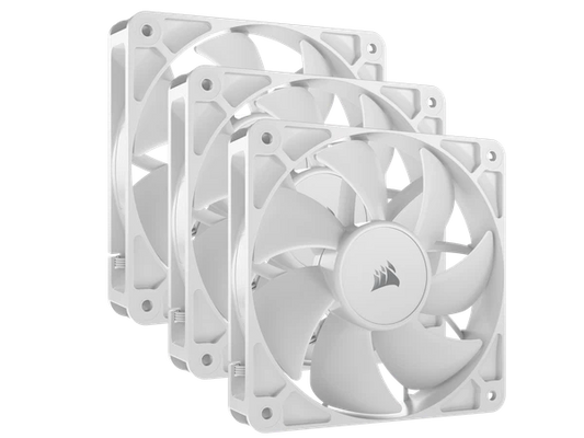 CO-9050193-WW - Corsair RS120 PWM 120mm Fans Triple WhiteSimplified ControlDaisy-Ch