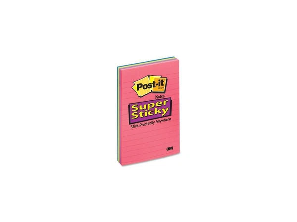 4621SSAU - Post-it Super Sticky Rio de Janeiro Lined Pads 4" x 6" Pa