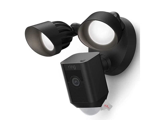 B08F6DWKQP - Ring Floodlight Cam Wired Plus Motion-Activated 1080p HD Black