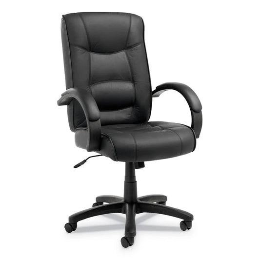 SR41LS10B - Alera Strada Series High-Back Swivel/Tilt Top-Grain Leather Chair