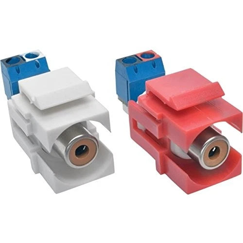 A050-000-ST-KJ - Tripp Lite RCA Female Audio to Screw Terminal Keystone Jack Kit Red/White