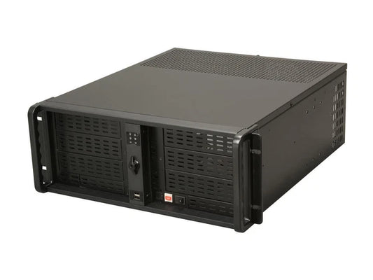 D-400-6-ND - iStarUSA Black 1.2mm SECC Zinc-Coated Steel 4U Rackmount Compact Style