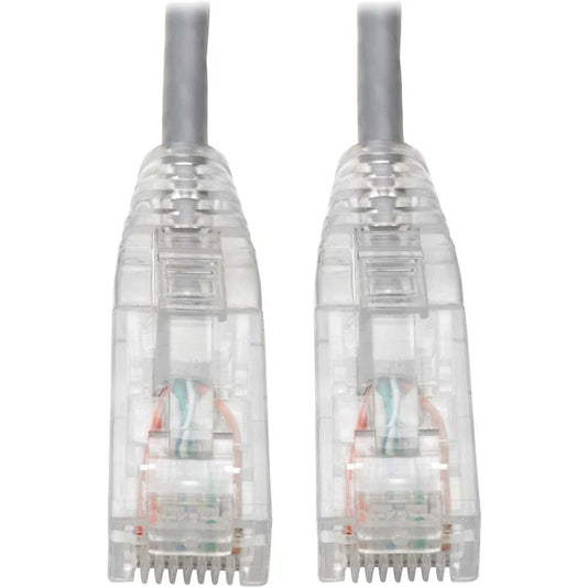 N201-S8N-GY - Tripp Lite Cat6 UTP RJ45 Gigabit Snagless Molded Slim Patch Cable