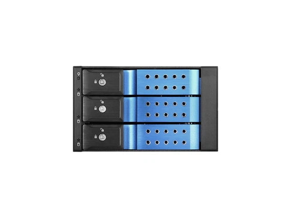 BPN-DE230HD-BLUE - iStarUSA Trayless 2 x 5.25" to 3 x 3.5" 12Gb/s HDD Hot-swap Rack