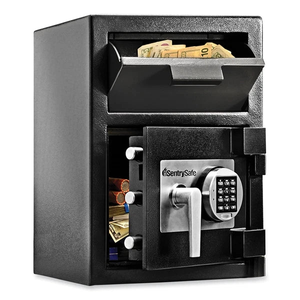 DH-074E - SentrySafe Sentry Digital Depository Safe Large 0.94 cuft 14w x 15.6d x 20h Black DH074E