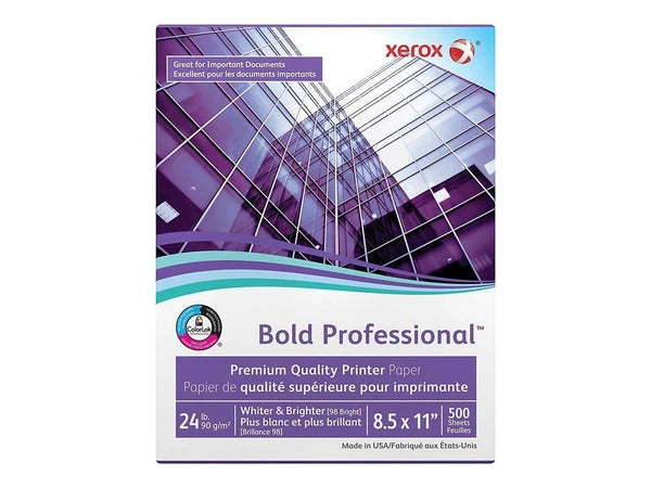 3R13038 - Xerox Bold Quality Paper 8.5" x 11" 90 GSM 98 Brightness