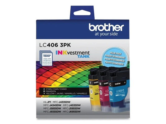 LC4063PKS - Brother LC4063PK INKvestment Ink Yield Cyan/Magenta/Yellow