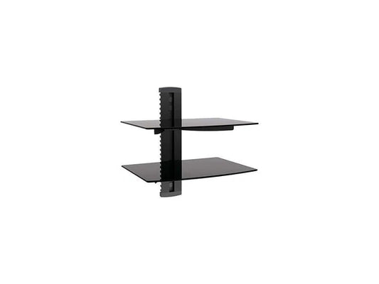 DVD302 - Mega Distribution MegaMounts Tempered Glass Double Shelf Wall Mount