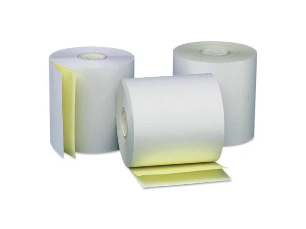 UNV35767 - Universal Carbonless Paper Rolls White/Canary 3" x 90 ft 50/Carton