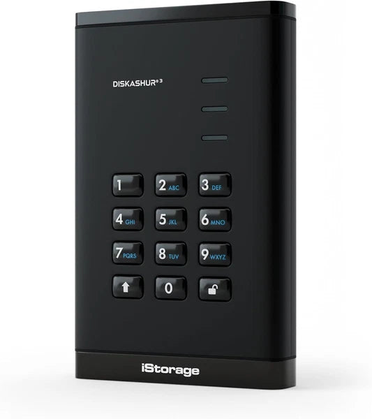 ISDA3256SSD4000B - iStorage diskAshur3 SSD 4TB Black Secure Portable Solid State Drive