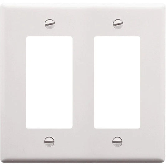 IC107DFDWH - ICC Double Gang Decorex Faceplate 2-gang White