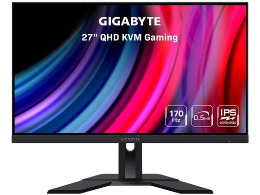 M27Q - Gigabyte 27" 170Hz 1440P KVM Gaming Monitor 2560 x 1440 SS IPS 0.5ms MPR