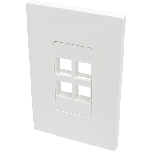 N080-104 - Tripp Lite Single-Gang 4-Port Wall Plate Keystone Cat5/6 USB HDMI Dport RCA