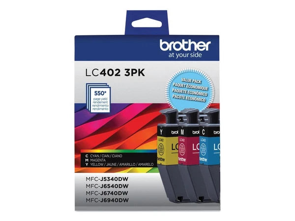 LC4023PKS - Brother Ink 550 Page-Yield Cyan/Magenta/Yellow