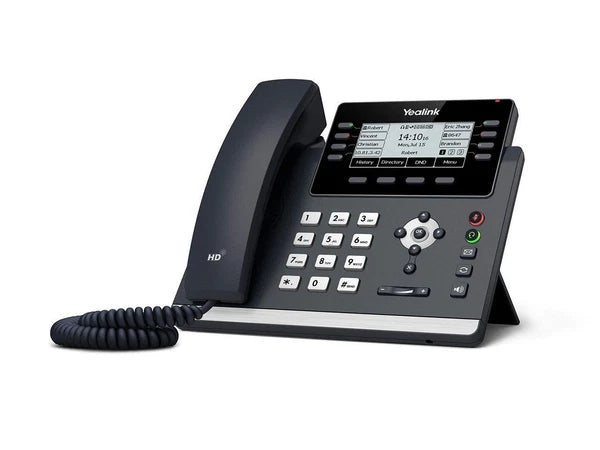 1301202 - Yealink SIP-T43U IP PhoneCordedWall Mountable DesktopClassic Gray 1301