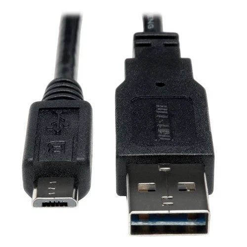 UR050-003 - Tripp Lite 3ft USB 2.0 High Speed Cable Reversible A to 5Pin Micro